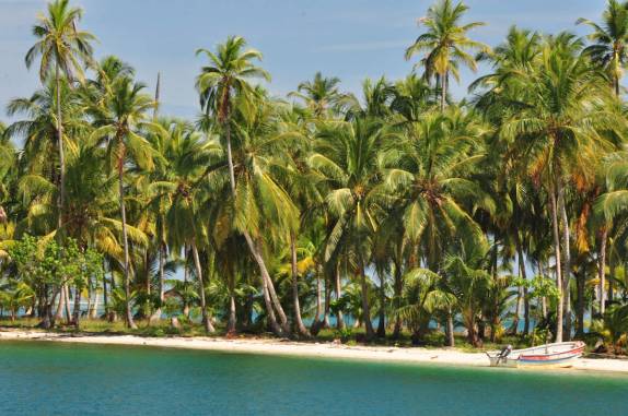 Uma das ilhas de San Blás, na costa do Panamá